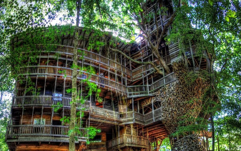 Man Spend 14 Years To Build The Largest Tree House In The World, But Wait Till You See Inside