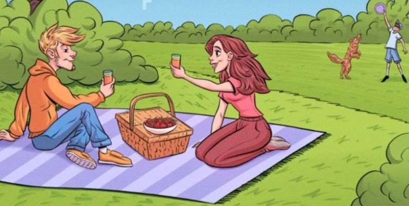 “Brain Teaser Challenge”: Spot Three Hidden Faces In This Picnic Scene In 10 Seconds!