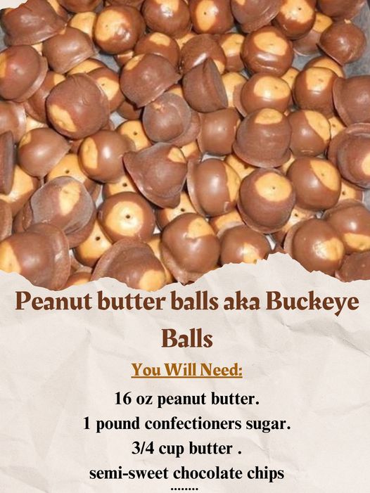 Peanut butter balls aka Buckeye Balls