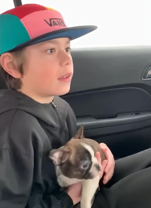 Family gifts boy a puppy then tell him it was a gift from his late dad