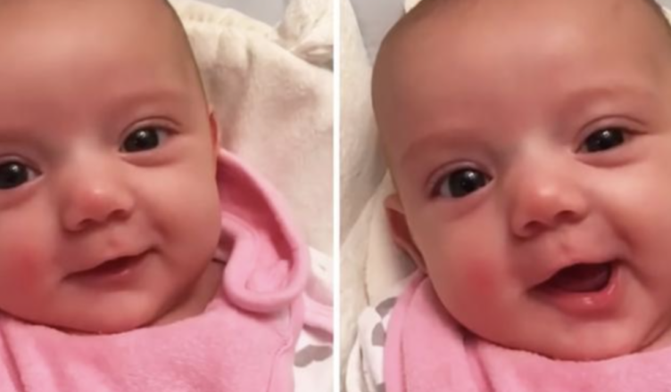 Mom is overjoyed when her two-month-old says, “I love you,”