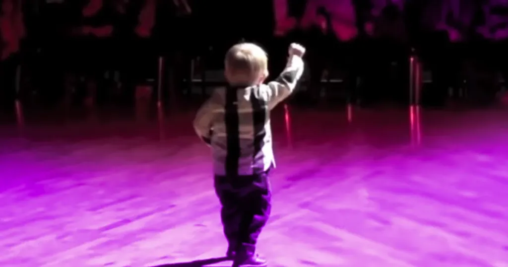 When a toddler hears his favorite Elvis song, he rushes to the dance floor, making the King PROUD