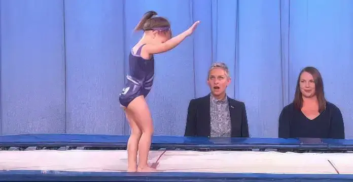 3-Yr-Old Gymnastics Prodigy Performs on Ellen’s Show – Watch Her Trampoline Act!