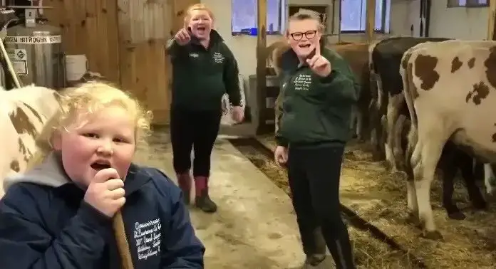 Three Hilarious Dairy Farm Sisters Belt Out a Journey Hit While Doing Chores