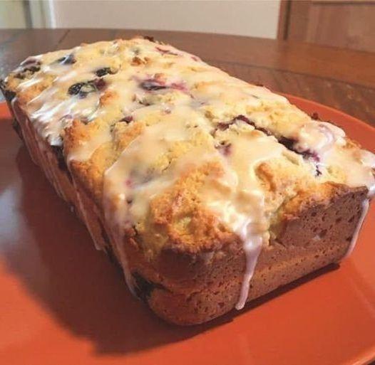 Lemon Blueberry Loaf with Lemon Glaze