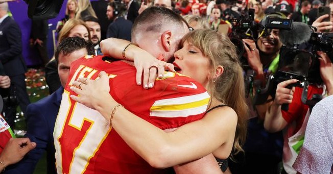 Travis Kelce uttered three words to Taylor Swift after winning the Super Bowl, which verifies what we already knew.