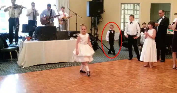 9-Yr-Old’s Irish Wedding Dance Fun but Watch When Baby Brother Comes In