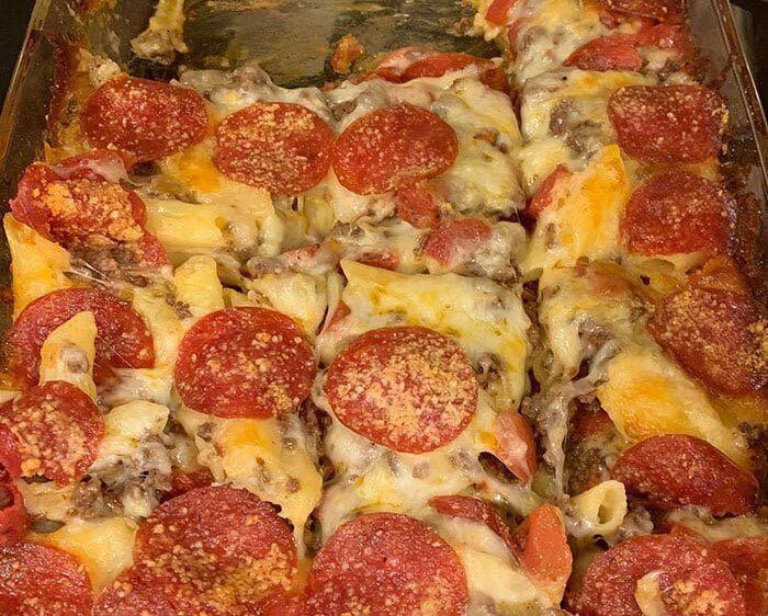 Pepperoni Pizza Casserole