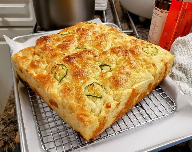 Jalapeno cheddar focaccia
