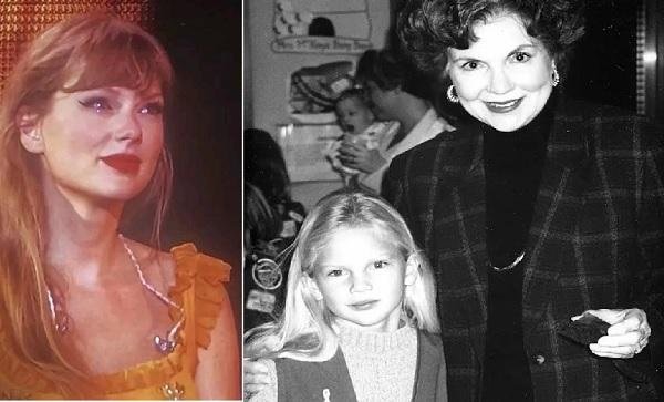 Taylor Swift tears up as she includes a tribute to her late grandmother Marjorie during her Eras tour concert