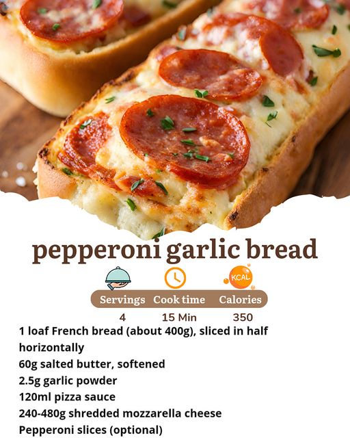 Homemade Pepperoni Garlic Bread