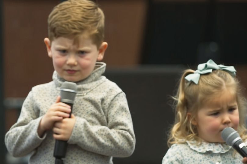 A little sibling sang a church song