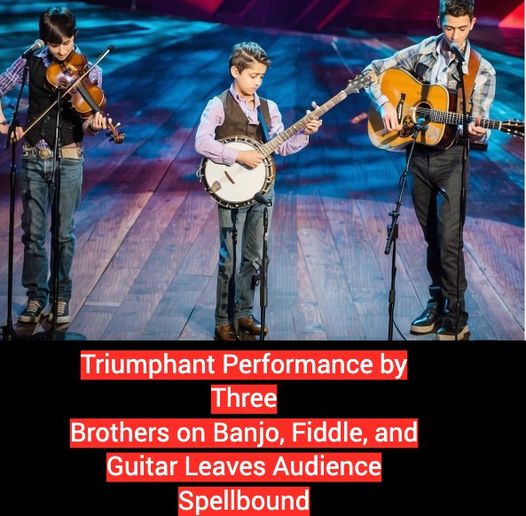 The three brothers played different instruments and won the hearts of the audience