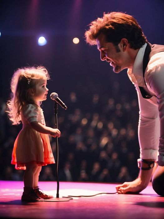 A superstar asks a little girl to sing. Seconds later, the girl brought the entire hall to its feet