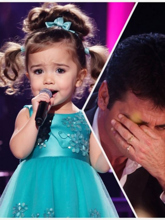 For the first time in history, Simon Cowell breaks down in tears as a young girl begins to sing, leaving the entire crowd in awe. Watch the full video in the comments.