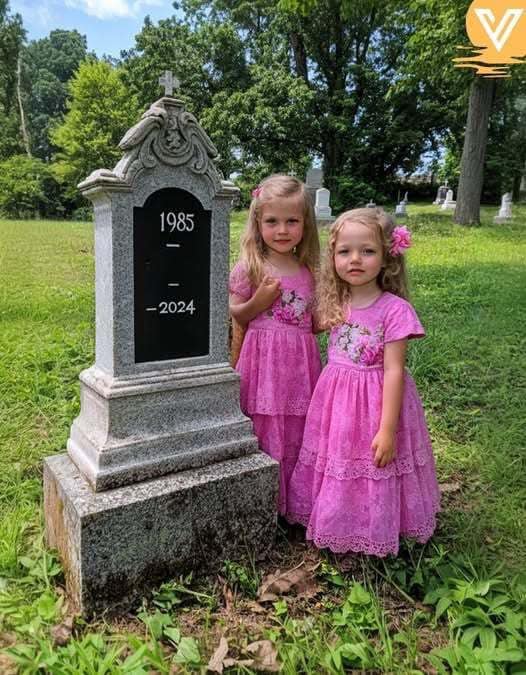 GIRLS VISIT DAD’S GRAVE