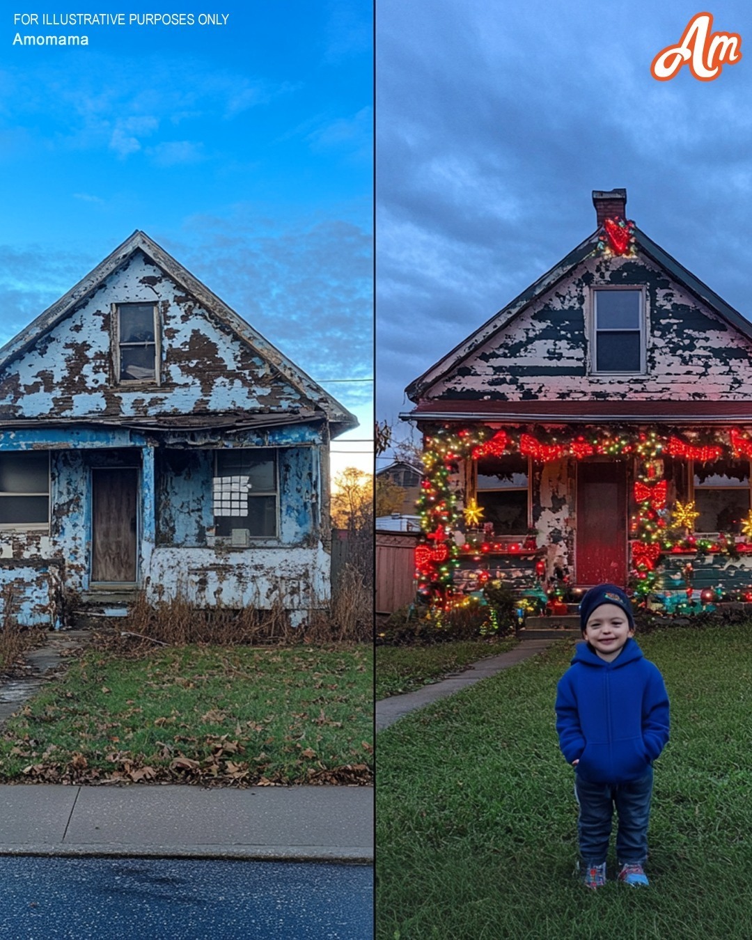 Boy Decorates Lonely Neighbor’s House for Xmas, Learns His Estranged Granny Lives There – Story of the Day